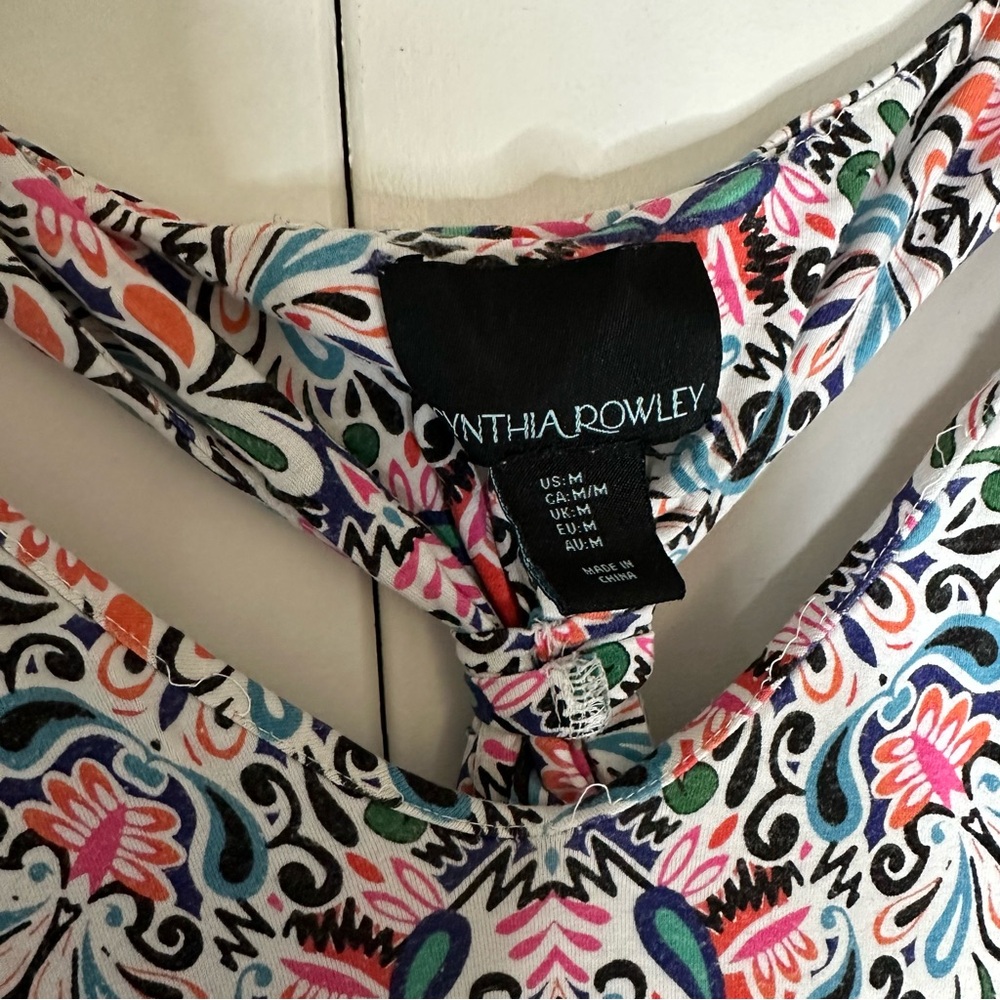 Cynthia Rowley Colorful Print Racerback Dress - Picture 2 of 5